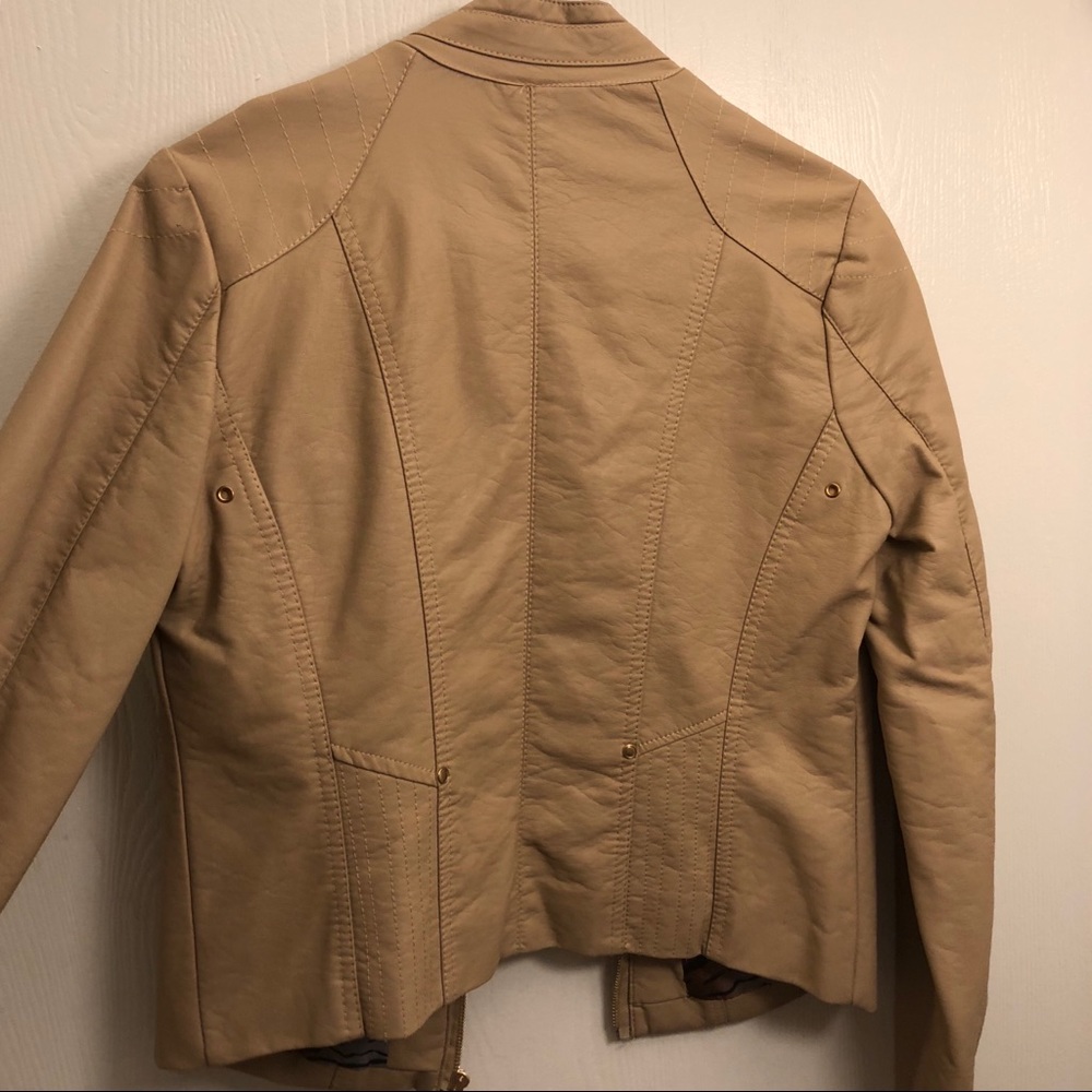 Tan Leather Jacket - Picture 3 of 3